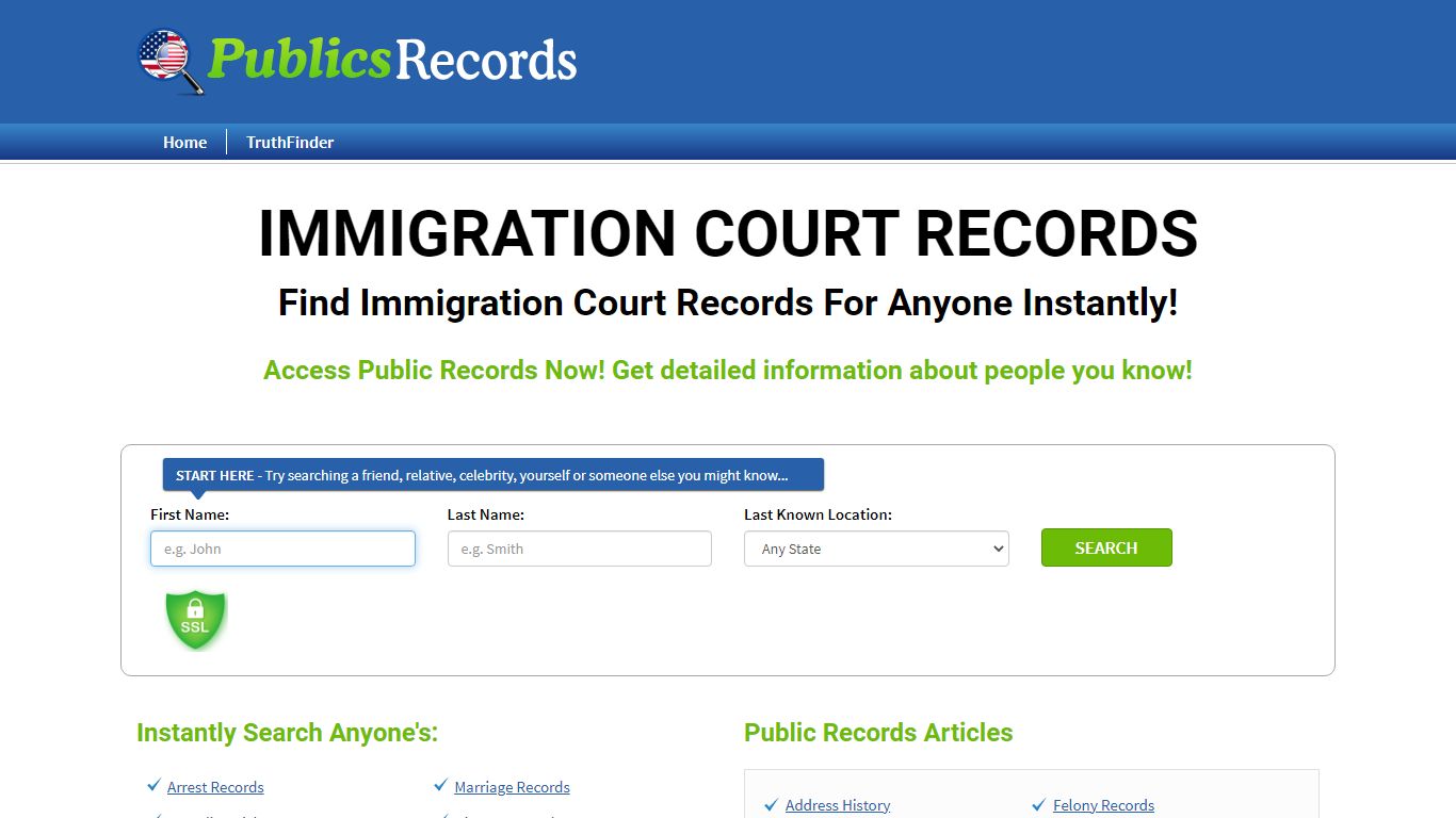 Find Immigration Court Records For Anyone Instantly!